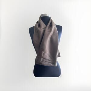 Vintage Christian Dior Silk Scarf Head Wrap Bandana Brown 43” Long